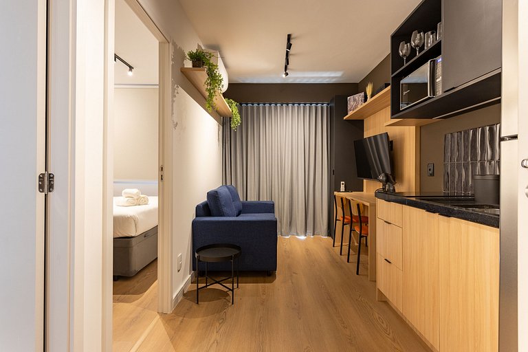 Nhambiquaras | Apto 35m² | Gym, Piscina & Cowork