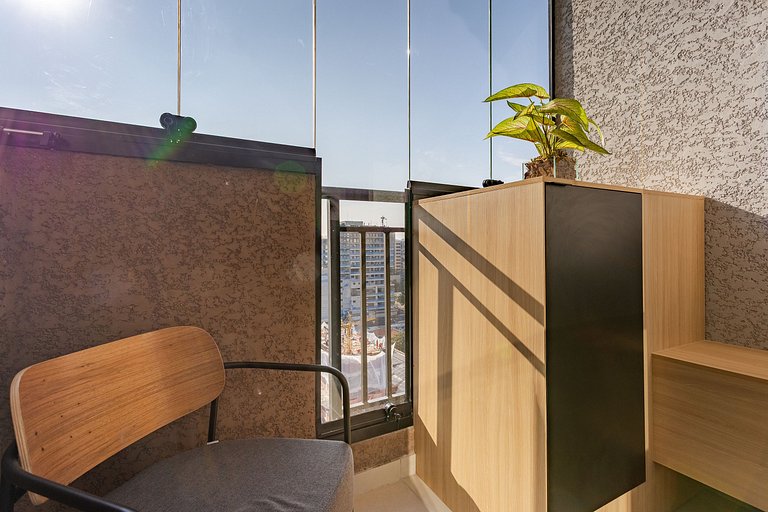 Nhambiquaras | Apto 35m² | Gym, Piscina & Cowork