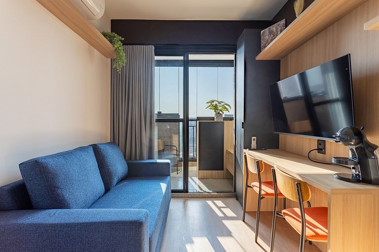 Nhambiquaras | Apto 35m² | Gym, Piscina & Cowork