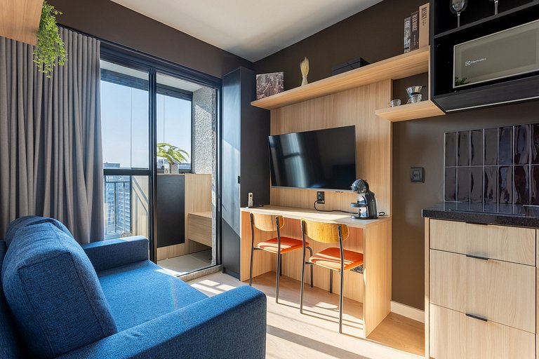 Nhambiquaras | Apto 35m² | Gym, Piscina & Cowork