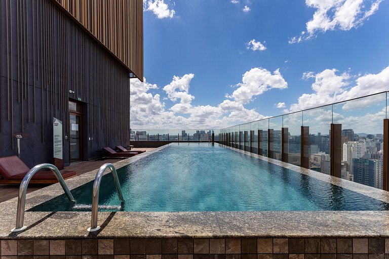 Estúdio Boutique | Academia e Piscina no terraç