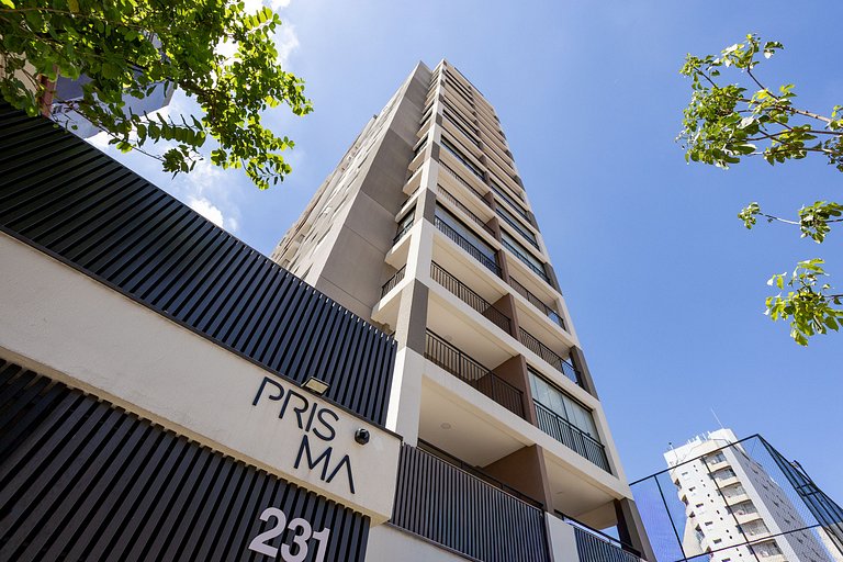 Studio Prisma Pinheiros | Varanda & Portaria 24hrs