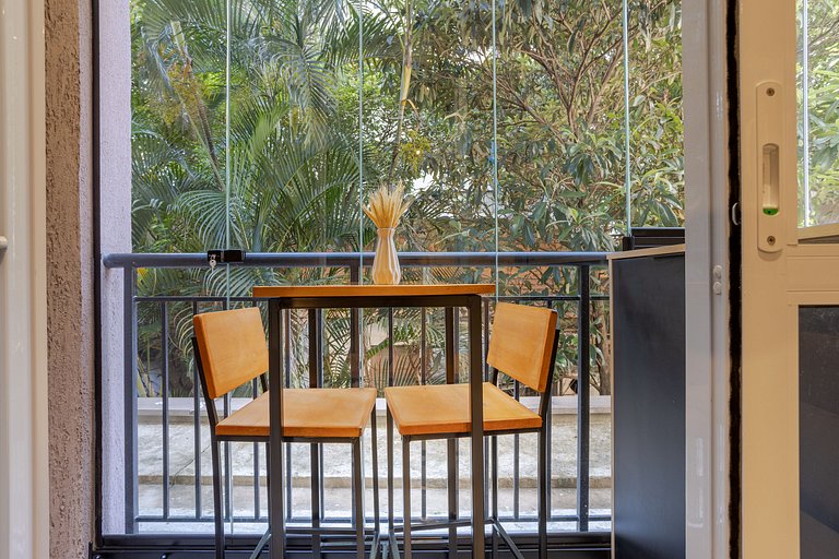 Studio Prisma Pinheiros | Varanda & Portaria 24hrs