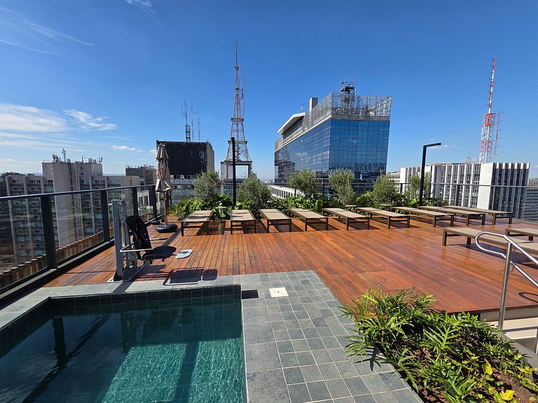 V3rso Jardins | 39 m² | Piscina, Academia e Vallet