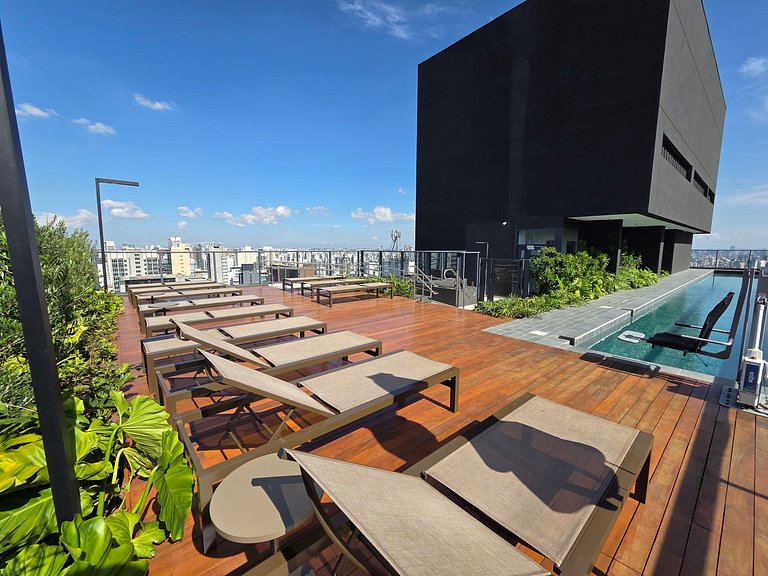 V3rso Jardins | 39 m² | Piscina, Academia e Vallet