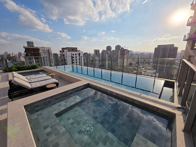 Level Brooklin | Varanda, Gym e Piscina Rooftop