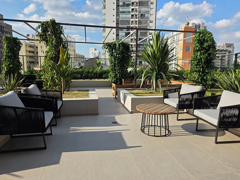 Level Brooklin | Varanda, Gym e Piscina Rooftop