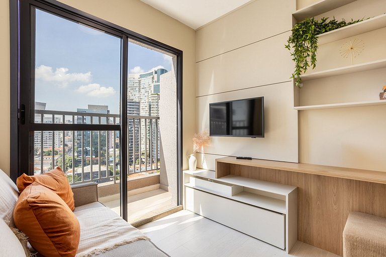 Apartamento Pinheiros | Varanda, Academia, Piscina