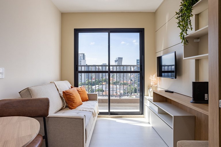 Apartamento Pinheiros | Varanda, Academia, Piscina