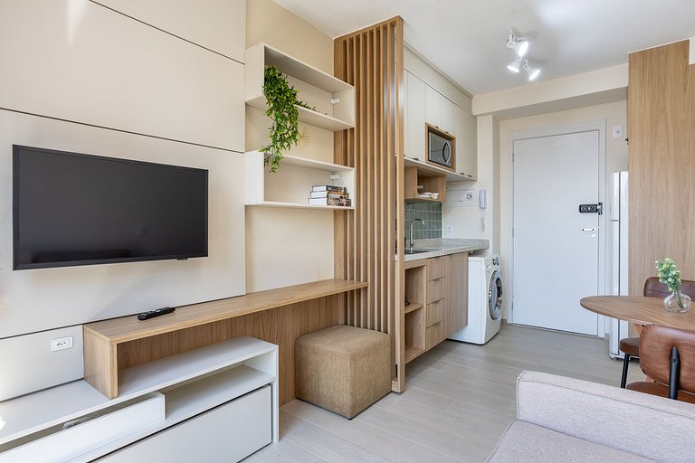 Apartamento Pinheiros | Varanda, Academia, Piscina