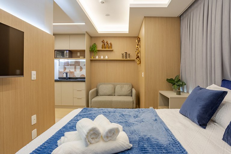 Edge | Studio Moderno | Academia e Piscina Rooftop