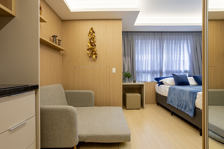 Edge | Studio Moderno | Academia e Piscina Rooftop