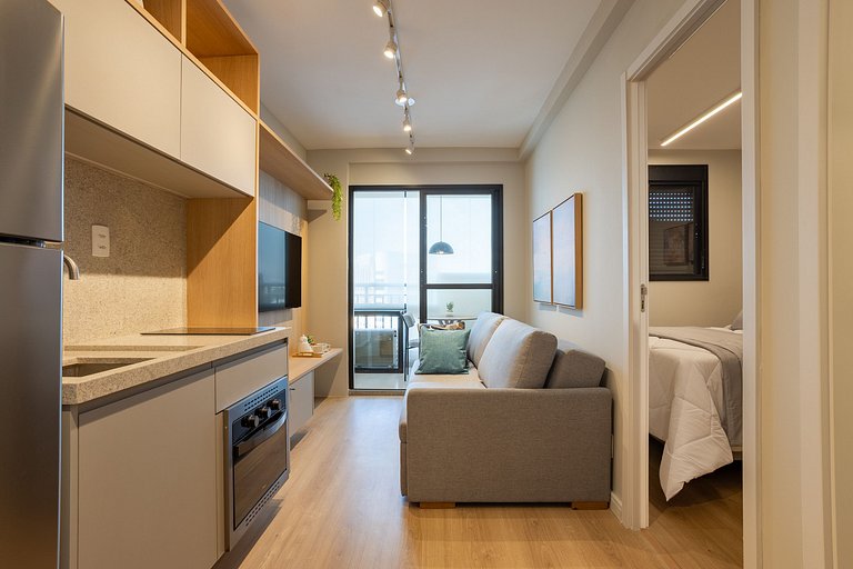 Nhambiquaras | Apto 35m² | Gym, Piscina & Cowork