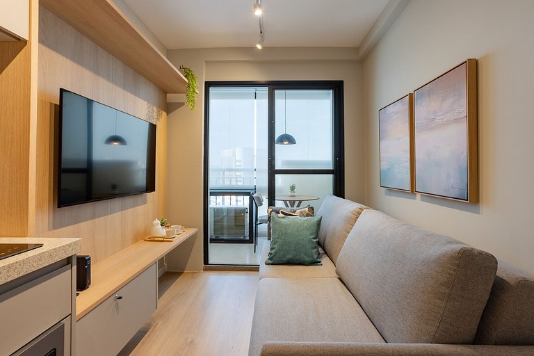 Nhambiquaras | Apto 35m² | Gym, Piscina & Cowork
