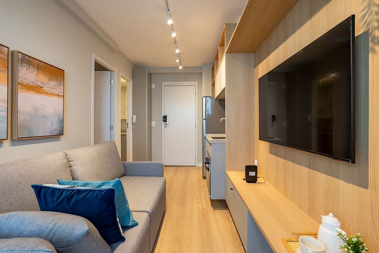 Nhambiquaras | Apto 35m² | Gym, Piscina & Cowork