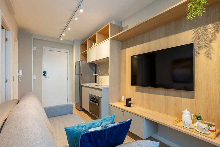 Nhambiquaras | Apto 35m² | Gym, Piscina & Cowork