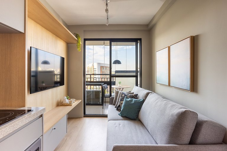 Nhambiquaras | Apto 35m² | Gym, Piscina & Cowork