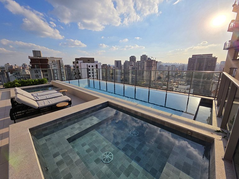 Level Brooklin | Varanda, Gym e Piscina Rooftop